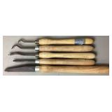 Lathe Collection - Wood Lathe and Turning & Measuring Tools, Chisels, Chisel Tips and Calipers