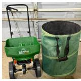 Garden/ Yard Care Bundle with Wheelbarrow, Scotts Spreader, Lawn Chute and Leaf Bag