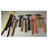 Assortment of Hammers and Pry Bars/Crowbars