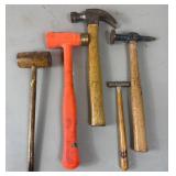 Assortment of Hammers and Pry Bars/Crowbars