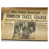 President Kennedy Assassination Newspapers from The Flint Journal