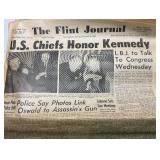 President Kennedy Assassination Newspapers from The Flint Journal