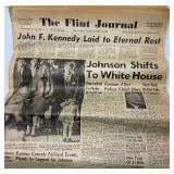 President Kennedy Assassination Newspapers from The Flint Journal