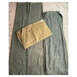Vintage Bundle of 4 Green Wool Military Blankets