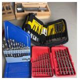 Large Assortment of Drill Bits, Drill Bit Sets, Forstner Bit, Countersink Set and Speed Chuck Screwdriver Set