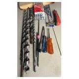 Large Assortment of Drill Bits, Drill Bit Sets, Forstner Bit, Countersink Set and Speed Chuck Screwdriver Set