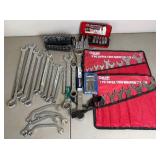 Wrench and Socket Bundle - Pittsburgh Combo Wrenches, Metric & Standard Thin Wrench Sets, with Deep Socket Sets