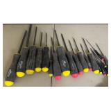 Hand Tool Lot of Hex Screwdrivers, Hex Wrenches, Pipe Wrench and Crescent Wrenches