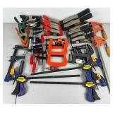 Large Collection of Clamps, Bar Clamps &  Irwin Quick Clamps