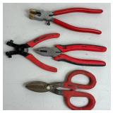 Collection of Pliers, Snips, Cutters, Crimping Pliers and More