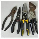 Collection of Pliers, Snips, Cutters, Crimping Pliers and More