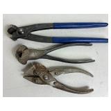 Collection of Pliers, Snips, Cutters, Crimping Pliers and More