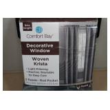 Comfort Bay 2-Panel Pocket Rod Window Curtains - 27"x84"
