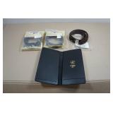 Boston Leather Belts and Booklet - Medium & 30