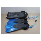 Cressi Adult Rondine Palau Fin Snorkel Set - Fin Size M/L
