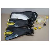 Cressi Adult Rondine Palau Fin Snorkel Set - Fin Size S/M
