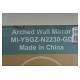 Gold Framed Arched Wall Mirror - 22"x30"
