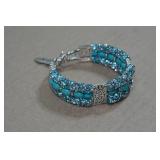 Silver Tone Bracelet with Turqiouse Stones
