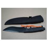 Black Tactical Fixed-Blade Kinfe