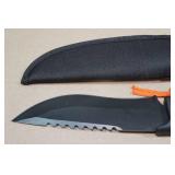 Black Tactical Fixed-Blade Kinfe
