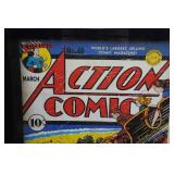 Framed Superman Comic Book Reproduction Wall Art