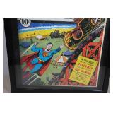 Framed Superman Comic Book Reproduction Wall Art