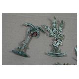 Vintage Painted Lead Toy Trees
