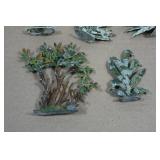 Vintage Painted Lead Toy Trees