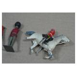 Vintage Painted Lead Toy Soldiers and Horse