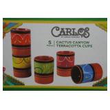 Carlos Cactus Canyon Terracotta Cups Set of 5