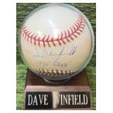 Dave Winfield Sweet Spot "HOF 2001" Inscribed w/ MLB COA Minnesota Twins Great!