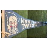 VINTAGE Minnesota Twins Iconic Handshake Logo Pennant !