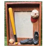Hand Made & Painted UNIQUE Vintage Baseball Photo Frame! COOL!