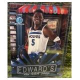 2025 Topps bowman Anthony Edwards Hobby Stars Timberwolves Refractor HS-14
