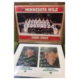 Minnesota Wild Framed Team Photo 200-09 & Framed Autographs from Coaches !