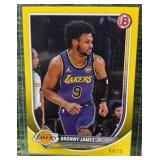 2025-26 Bowman Chrome Basketball BCV-122 Bronny James Jr Yellow Refractor /75