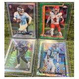 CHROME MIXED NFL INSERTS LOT- REFRACTORS & Numbered QB & Receivers