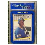 1989 Fleer Ken Griffey Jr CSA Grade 8 Seattle Mariners Iconic Card!