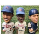 George Frazier, Don Baylor, & Tim Laudner 1987 World Series Champions Minnesota Twins BOBBLE HEAD Lot of 3 !