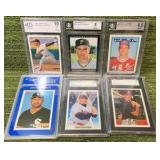 GRADED CARD LOT of 6 Cards in TOTAL MLB - MIXED LOT w/ Craig Lefferts, Jason Kendall, Tino Martinez & More!