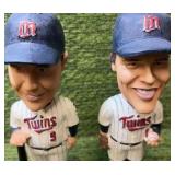 Gene Larkin AUTOGRAPHED!! #9 & Greg Gagne #7 1987 World Series Champions Minnesota Twins BOBBLE HEADS!!