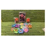 WRESTLING LOT- POKER CHIPS- NECKLASS- & Sealed Undertaker Card!