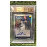 2012 Bowman Chrome Lewis Brinson Blue Refractor Auto Rookie Bgs 9.5 10 AUTOGRAPH
