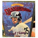 Lot of 3 1994 , Frank Thomas, Gregg Jeffries, & Bobby Bonilla  Donruss Diamond Kings JUMBO CARDS