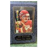 Joe Montana #19 Limited Editon Hologram & Plaque LOT of 2 -49ers & Kansas City Chiefs LEGEND!