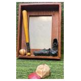 Hand Made & Painted UNIQUE Vintage Baseball Photo Frame! COOL!