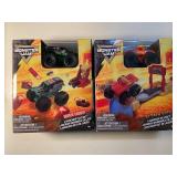 D2 - Monster Jam Grave Digger & El Toro Loco Launcher Playset (Lot of 2)