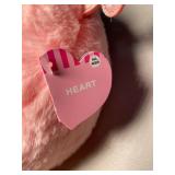 NY 1 - Pink Heart Plush Stuffed Animal With Wings