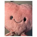 NY 1 - Pink Heart Plush Stuffed Animal With Wings