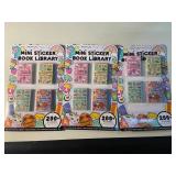NY 1 - Fashion Angels Mini Sticker Book Library (Lot of 3)